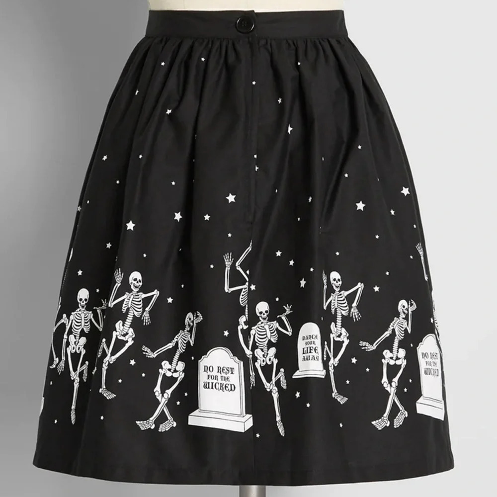 ModCloth x Black Friday It's A Graveyard Smash! Mini Skirt, Size 10AU/US S, NWT​ - Picture 2 of 12